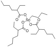 Структура трис Бутылтин (2-етхыльхексаноате)